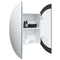 vidaXL Bathroom Cabinet with Round Mirror&LED White 54x54x17.5 cm