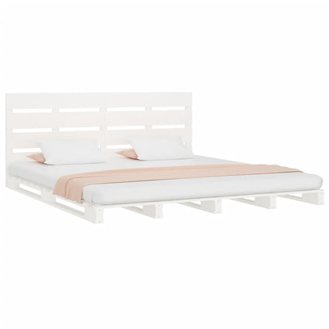 vidaXL Bed Frame without Mattress White 140x200 cm Solid Wood Pine