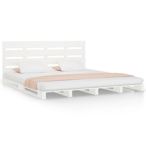 vidaXL Bed Frame without Mattress White 160x200 cm Solid Wood Pine