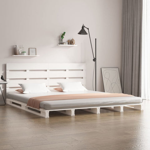vidaXL Bed Frame without Mattress White 160x200 cm Solid Wood Pine