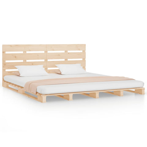 vidaXL Bed Frame without Mattress 200x200 cm Solid Wood Pine