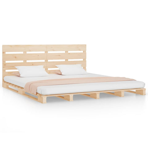 vidaXL Bed Frame without Mattress 135x190 cm Double Solid Wood Pine