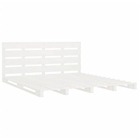 vidaXL Bed Frame without Mattress White 135x190 cm Double Solid Wood Pine