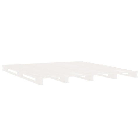 vidaXL Bed Frame without Mattress White 135x190 cm Double Solid Wood Pine