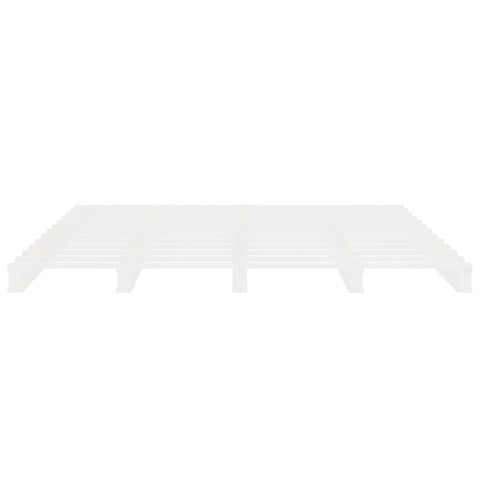 vidaXL Bed Frame without Mattress White 135x190 cm Double Solid Wood Pine