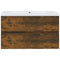 vidaXL Sink Cabinet with Built-in Basin Smoked Oak Engineered Wood