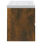 vidaXL Sink Cabinet with Built-in Basin Smoked Oak Engineered Wood