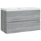 vidaXL Sink Cabinet with Built-in Basin Grey Sonoma Engineered Wood