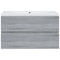 vidaXL Sink Cabinet with Built-in Basin Grey Sonoma Engineered Wood