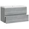 vidaXL Sink Cabinet with Built-in Basin Grey Sonoma Engineered Wood