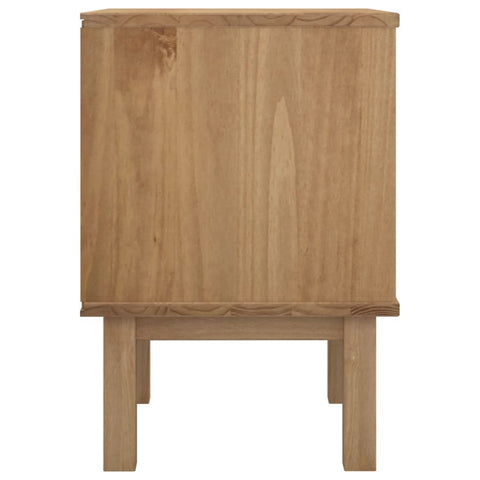 vidaXL Bedside Cabinet OTTA Brown&Grey 45x39x57 cm Solid Wood Pine