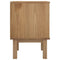 vidaXL Bedside Cabinet OTTA Brown&Grey 45x39x57 cm Solid Wood Pine