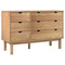 vidaXL Drawer Cabinet OTTA 111x43x73.5cm Solid Wood Pine