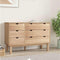 vidaXL Drawer Cabinet OTTA 111x43x73.5cm Solid Wood Pine