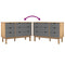 vidaXL Drawer Cabinet OTTA Brown&Grey 111x43x73.5cm Solid Wood Pine