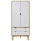 vidaXL Wardrobe OTTA Brown and White 76.5x53x172 cm Solid Wood Pine