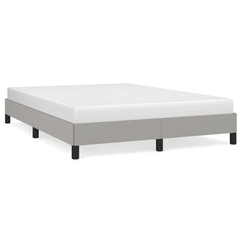 vidaXL Bed Frame without Mattress Light Grey 135x190 cm Double Double Fabric