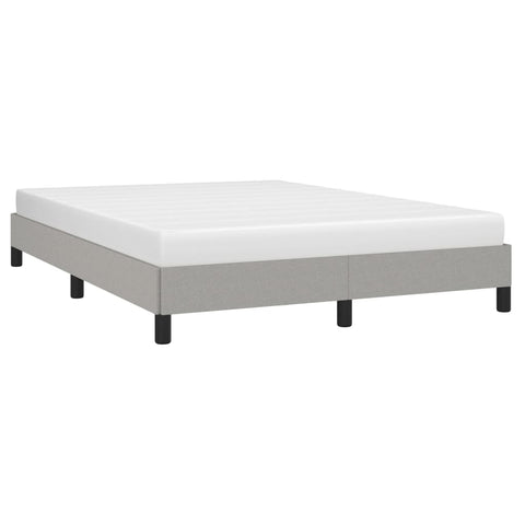 vidaXL Bed Frame without Mattress Light Grey 135x190 cm Double Double Fabric