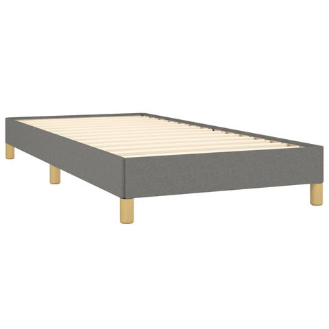 vidaXL Bed Frame without Mattress Dark Grey 90x190 cm Single Single Fabric