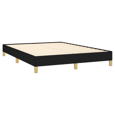 vidaXL Bed Frame without Mattress Black 135x190 cm Double Double Fabric