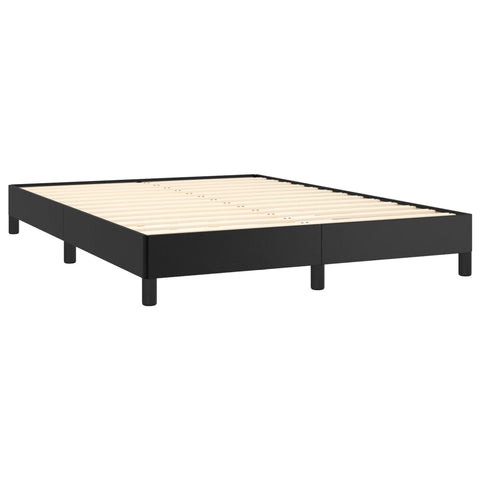 vidaXL Bed Frame without Mattress Black 135x190 cm Double Double Faux Leather