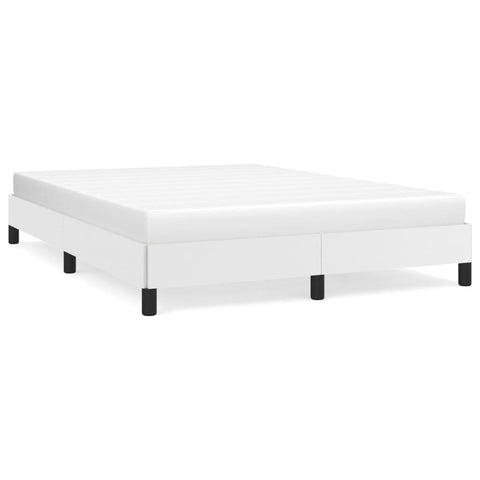 vidaXL Bed Frame without Mattress White 135x190 cm Double Double Faux Leather