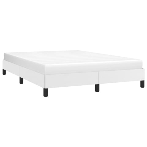 vidaXL Bed Frame without Mattress White 135x190 cm Double Double Faux Leather