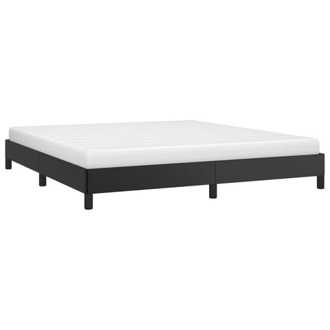 vidaXL Bed Frame without Mattress Black Super King Faux Leather