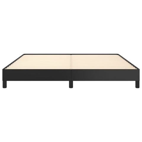 vidaXL Bed Frame without Mattress Black Super King Faux Leather