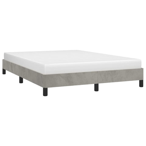 vidaXL Bed Frame without Mattress Light Grey 135x190 cm Double Double Velvet