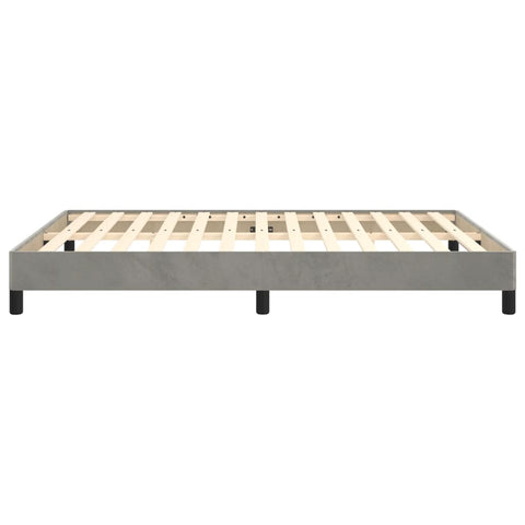 vidaXL Bed Frame without Mattress Light Grey 135x190 cm Double Double Velvet