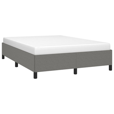 vidaXL Bed Frame without Mattress Dark Grey 135x190 cm Double Double Fabric