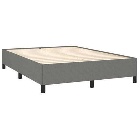 vidaXL Bed Frame without Mattress Dark Grey 135x190 cm Double Double Fabric