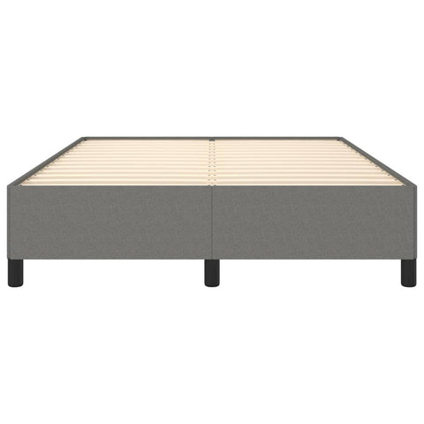vidaXL Bed Frame without Mattress Dark Grey 135x190 cm Double Double Fabric