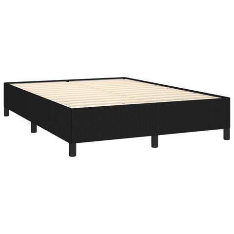 vidaXL Bed Frame without Mattress Black 135x190 cm Double Double Fabric