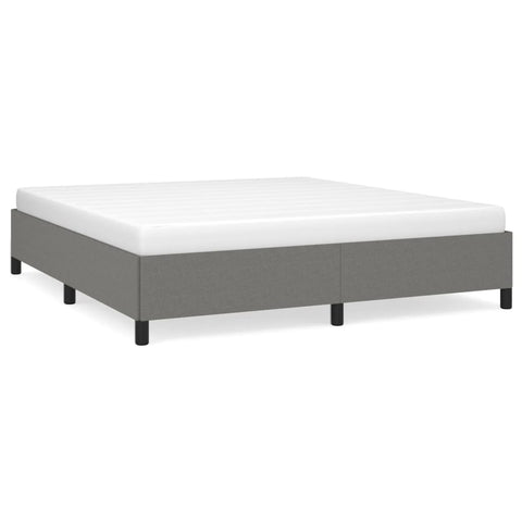 vidaXL Bed Frame without Mattress Dark Grey Super King Fabric
