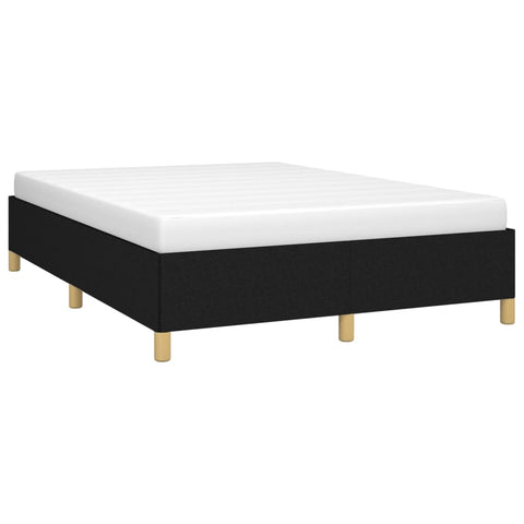 vidaXL Bed Frame without Mattress Black 135x190 cm Double Double Fabric