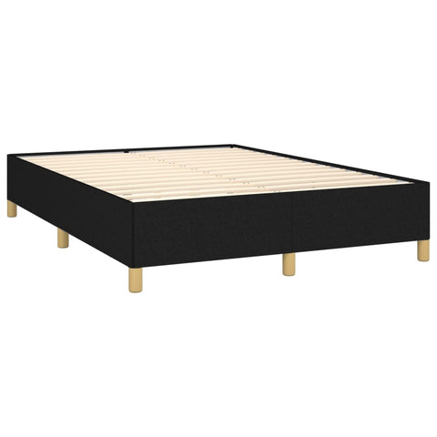 vidaXL Bed Frame without Mattress Black 135x190 cm Double Double Fabric
