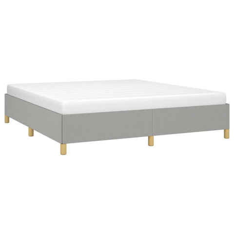 vidaXL Bed Frame without Mattress Light Grey 180x200cm Super King Fabric