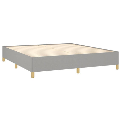 vidaXL Bed Frame without Mattress Light Grey 180x200cm Super King Fabric
