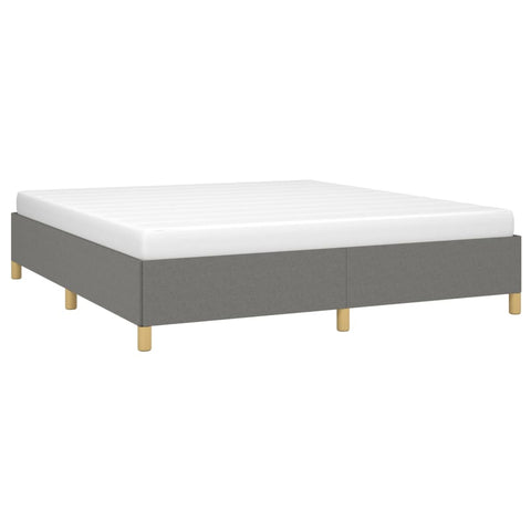vidaXL Bed Frame without Mattress Dark Grey 180x200cm Super King Fabric