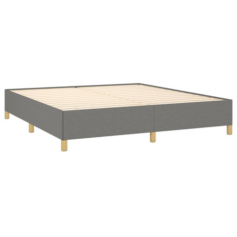 vidaXL Bed Frame without Mattress Dark Grey 180x200cm Super King Fabric