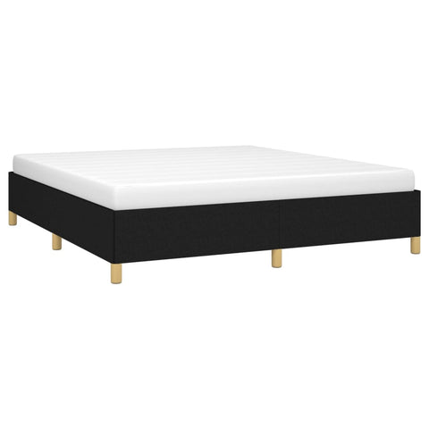 vidaXL Bed Frame without Mattress Black 180x200 cm Super King Super King Fabric
