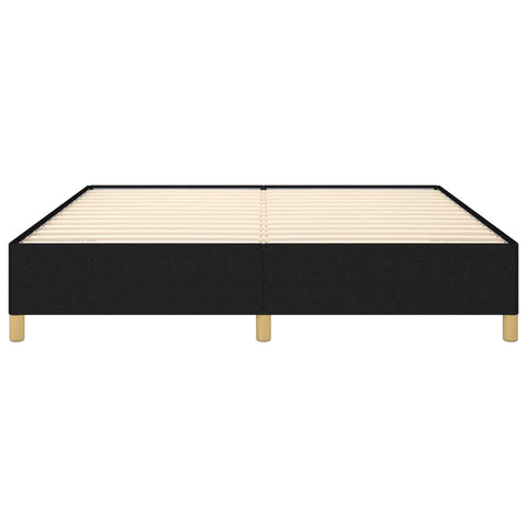 vidaXL Bed Frame without Mattress Black 180x200 cm Super King Super King Fabric