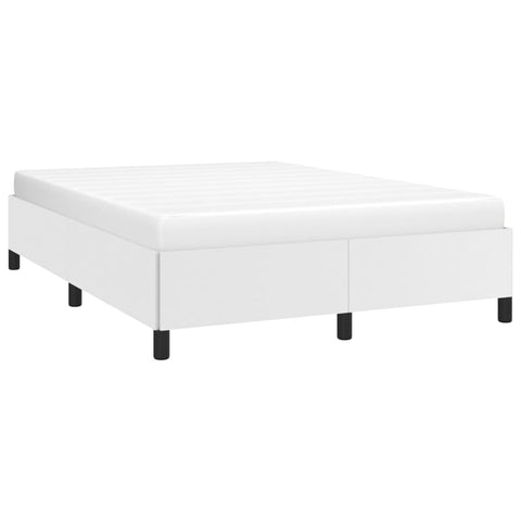 vidaXL Bed Frame without Mattress White 135x190 cm Double Double Faux Leather