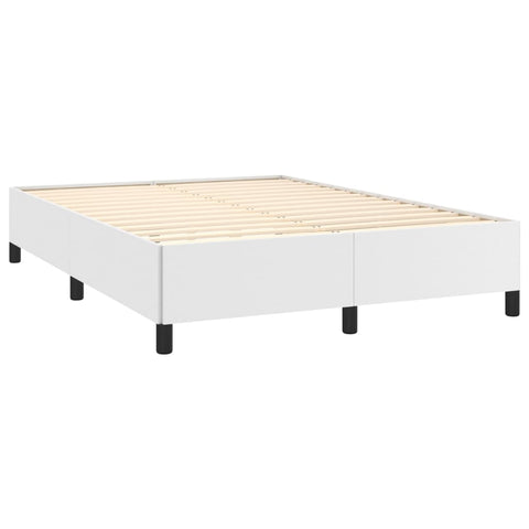 vidaXL Bed Frame without Mattress White 135x190 cm Double Double Faux Leather