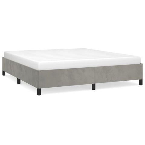 vidaXL Bed Frame without Mattress Light Grey 135x190 cm Double Double Velvet