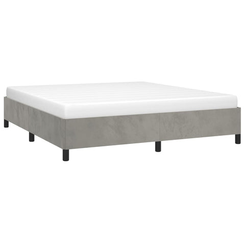 vidaXL Bed Frame without Mattress Light Grey 135x190 cm Double Double Velvet