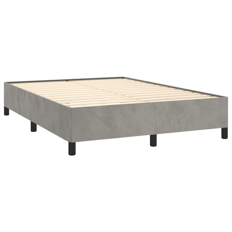 vidaXL Bed Frame without Mattress Light Grey 135x190 cm Double Double Velvet