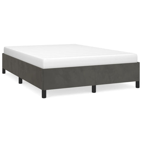 vidaXL Bed Frame without Mattress Dark Grey 135x190 cm Double Double Velvet